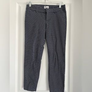 Black Polkadot Cropped Slacks